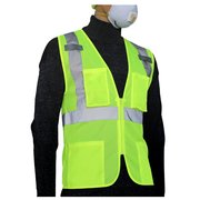 Glowshield Class 2, Hi-Viz Green Mesh Safety Vest, Size: Large SV712FG (L)